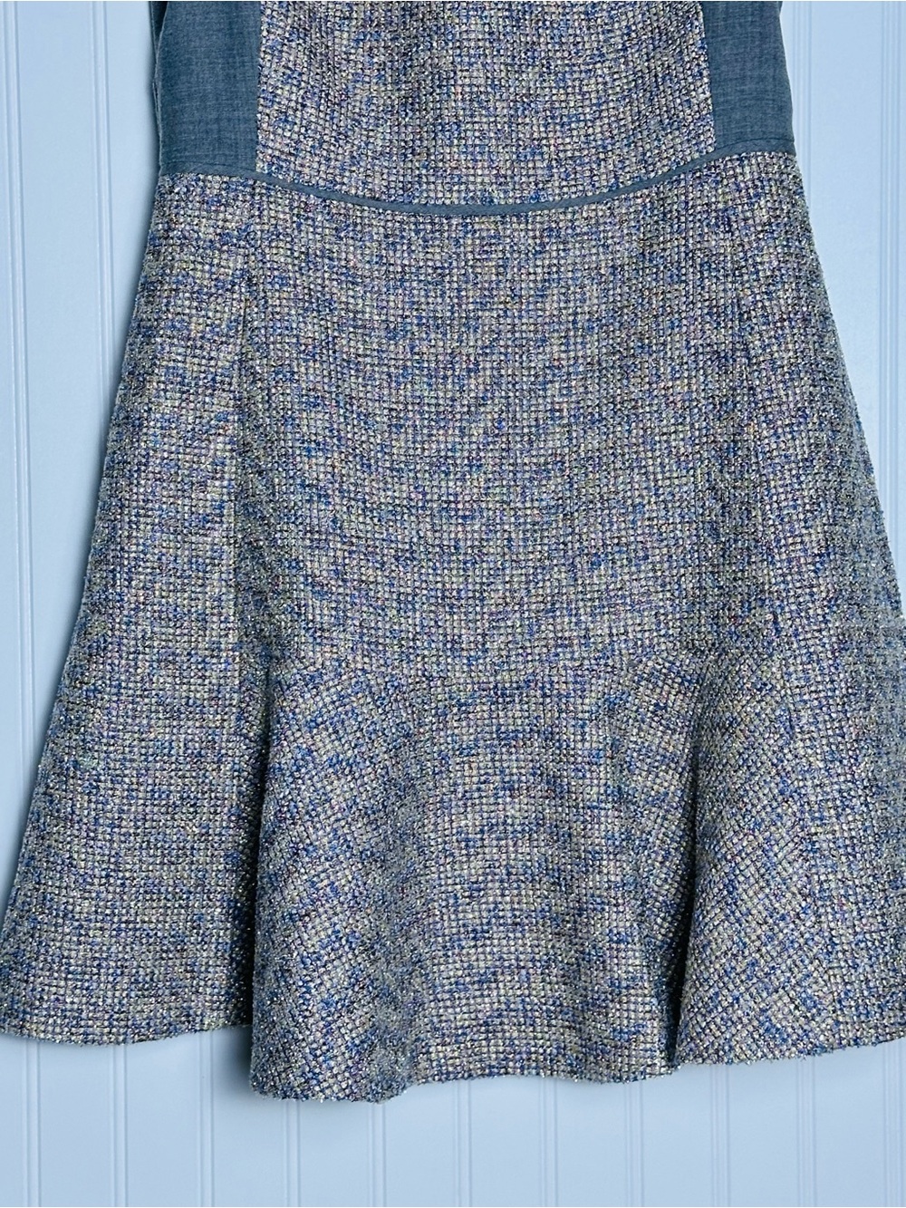 J.Crew Metallic Mixed Tweed Fit & Flare Dress Sz 6 A-line, fit-and-flare Office - Picture 7 of 13